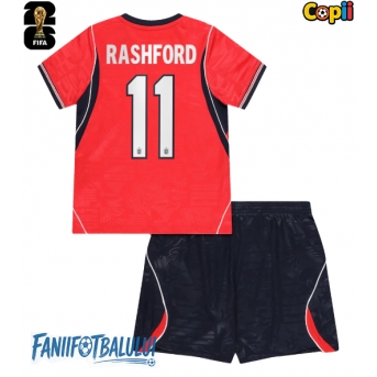 Anglia Marcus Rashford #11 Echipament de Fotbal Replică Mondial 2026 Copii Deplasare (+ Șorturi)